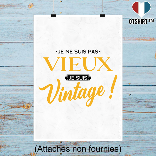 Affiche je suis vintage