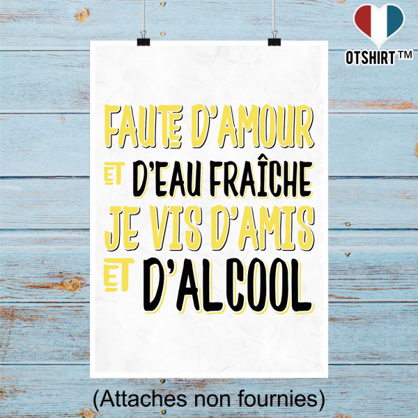 Affiche je vis d_amis et d_alcool