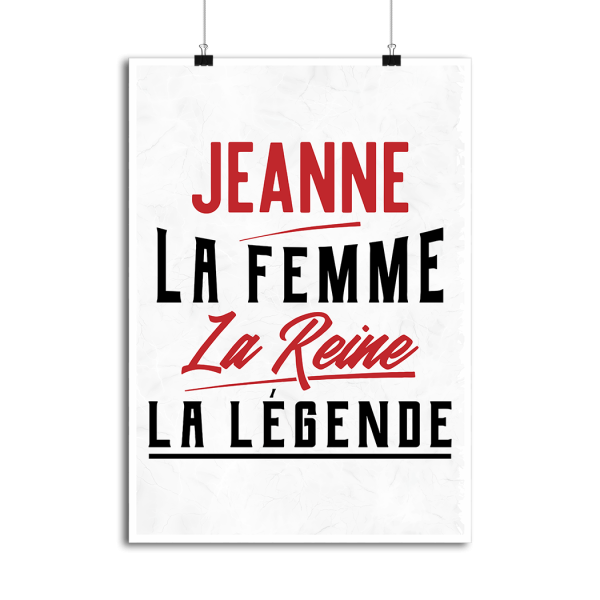 Affiche jeanne la femme la reine la legende