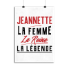 Affiche jeannette la femme la reine la legende