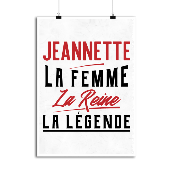 Affiche jeannette la femme la reine la legende