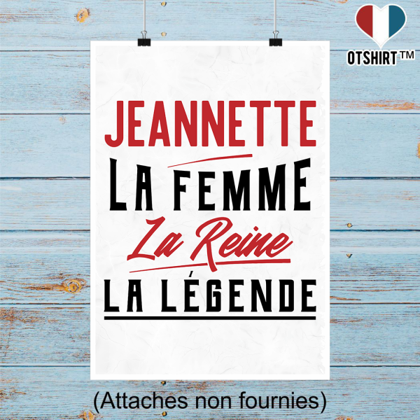 Affiche jeannette la femme la reine la legende