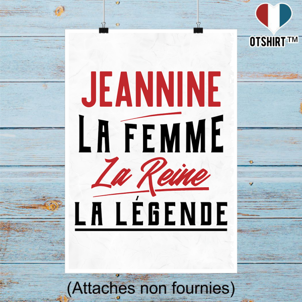 Affiche jeannine la femme la reine la legende