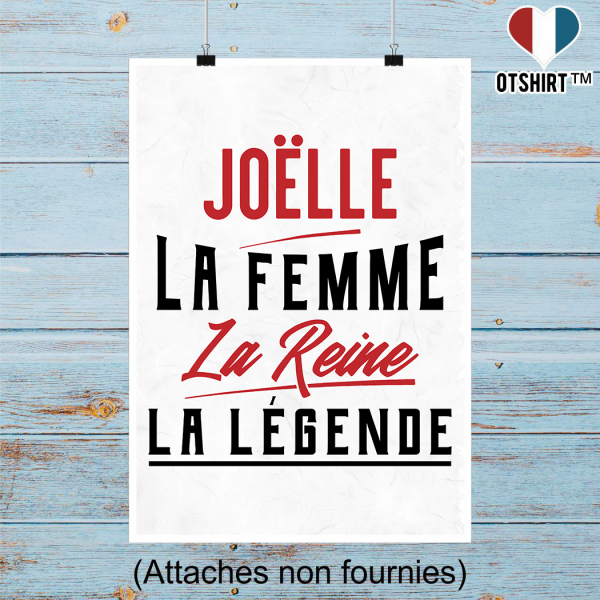 Affiche joelle la femme la reine la legende