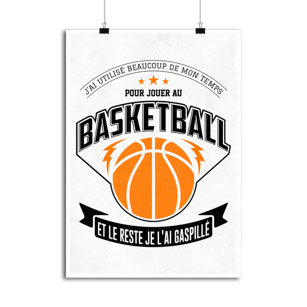 Affiche jouer au basketball