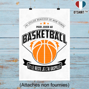 Affiche jouer au basketball