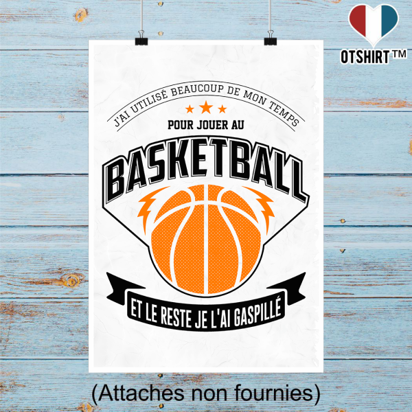 Affiche jouer au basketball