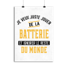 Affiche jouer de la batterie et ignorer le monde
