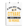 Affiche jouer de la cithare et ignorer le monde