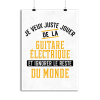 Affiche jouer de la guitare �lectrique et ignorer le monde