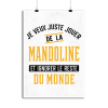 Affiche jouer de la mandoline et ignorer le monde