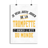 Affiche jouer de la trompette et ignorer le monde