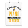 Affiche jouer du piano et ignorer le monde