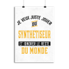 Affiche jouer du synthetiseur et ignorer le monde