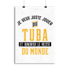 Affiche jouer du tuba et ignorer le monde