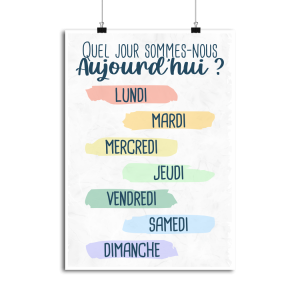 Affiche jour de la semaine Affiche jour de la semaine