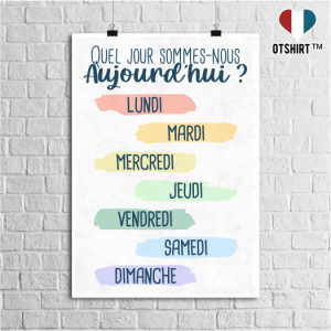 Affiche jour de la semaine