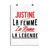 Affiche justine la femme la reine la legende