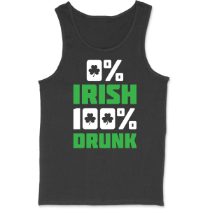 Debardeur homme 0% irish 100% drunk Debardeur homme 0% irish 100% drunk