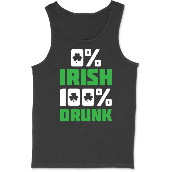 Debardeur homme 0% irish 100% drunk