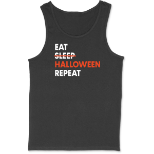 Debardeur homme Eat sleep halloween repeat Debardeur homme Eat sleep halloween repeat