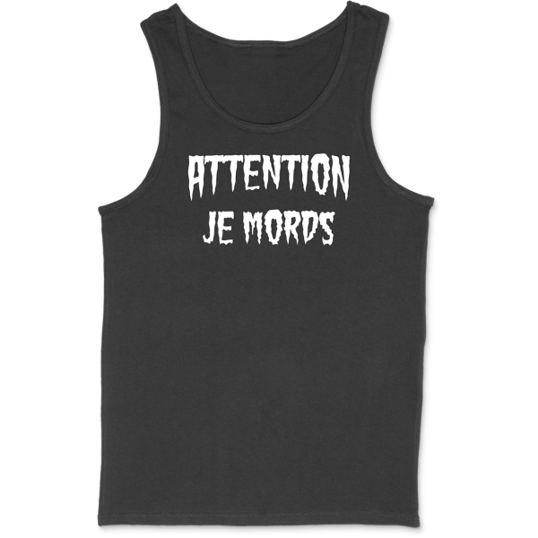 Debardeur homme attention je mords