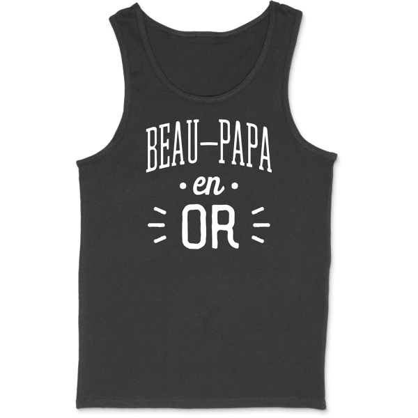 Debardeur homme beau-papa en or