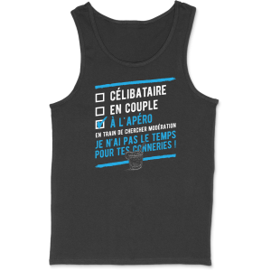 Debardeur homme celibataire a l’apero Debardeur homme celibataire a l’apero