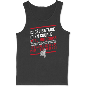 Debardeur homme celibataire au motocross Debardeur homme celibataire au motocross