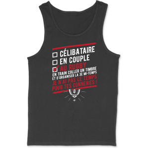 Debardeur homme celibataire au rugby Debardeur homme celibataire au rugby