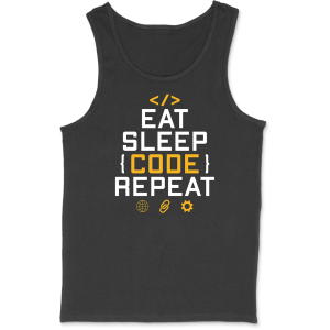 Debardeur homme eat sleep code repeat Debardeur homme eat sleep code repeat