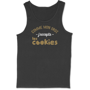 Debardeur homme j’accepte les cookies Debardeur homme j’accepte les cookies