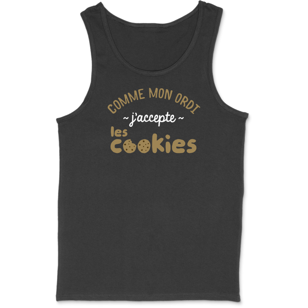 Debardeur homme j’accepte les cookies