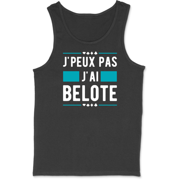 Debardeur homme j’peux pas j’ai belote