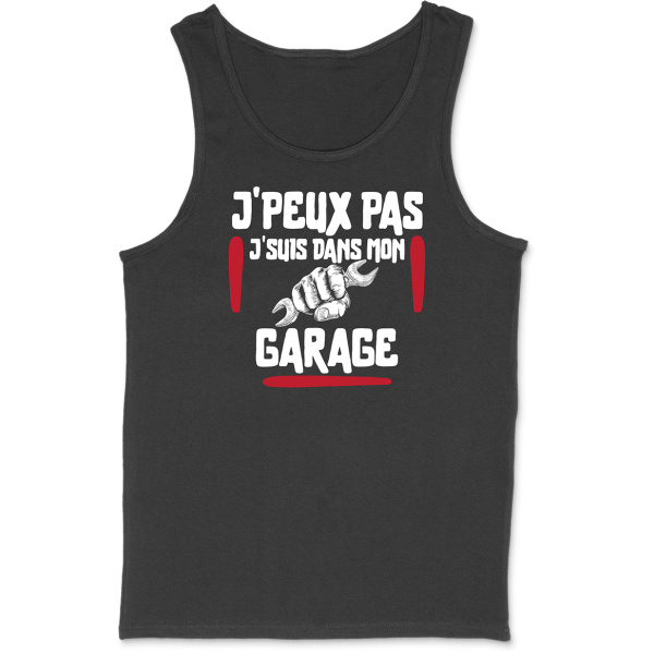 Debardeur homme j’peux pas j’suis dans mon garage