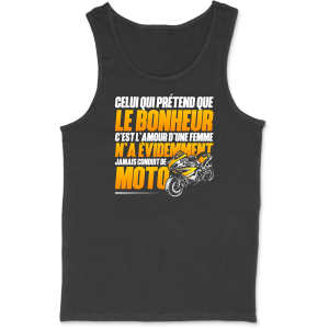 Debardeur homme le bonheur moto Debardeur homme le bonheur moto