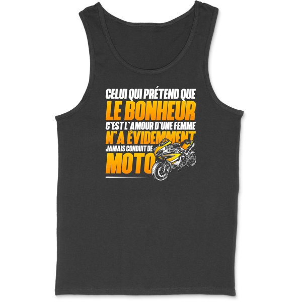 Debardeur homme le bonheur moto