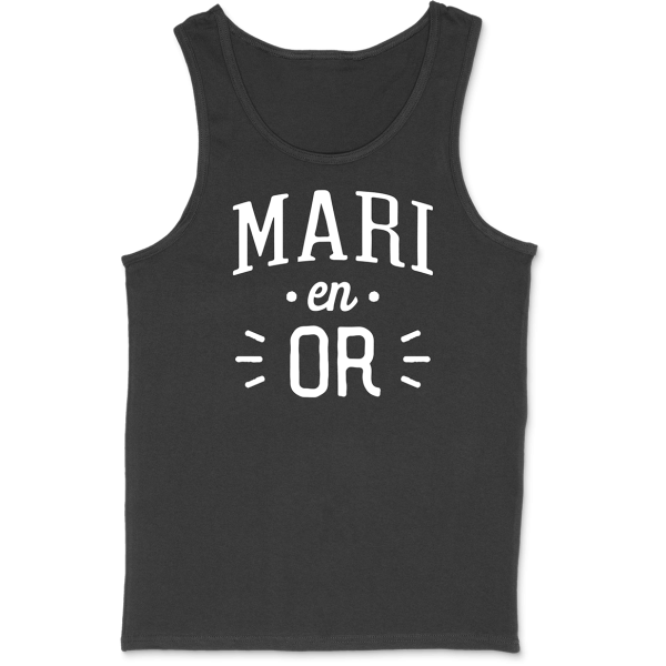 Debardeur homme mari en or