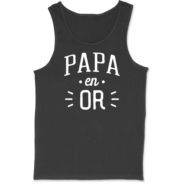 Debardeur homme papa en or