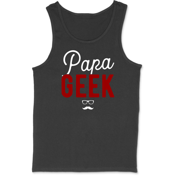 Debardeur homme papa geek