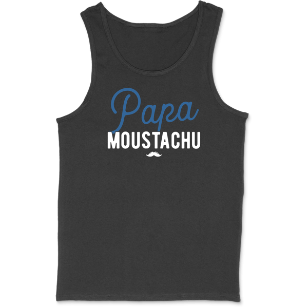 Debardeur homme papa moustachu