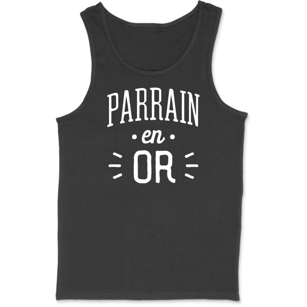 Debardeur homme parrain en or