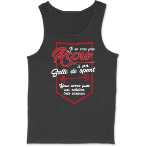 Debardeur homme pas accro a ma salle de sport Debardeur homme pas accro a ma salle de sport