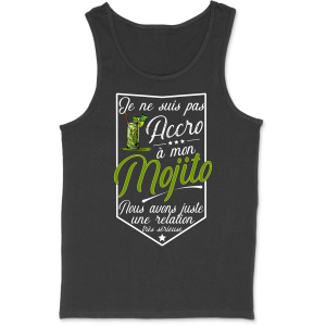 Debardeur homme pas accro mojito Debardeur homme pas accro mojito