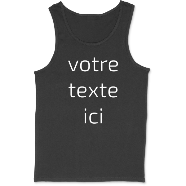 Debardeur homme personnalise avec votre texte