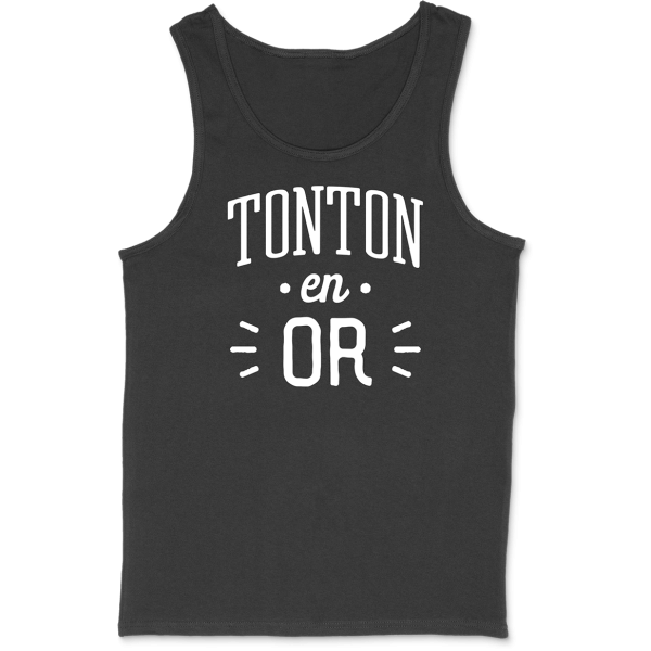 Debardeur homme tonton en or