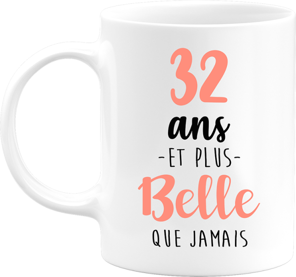 Mug 32 ans et plus belle que jamais