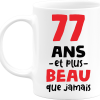 Mug 77 ans et plus beau