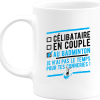 Mug celibataire au badminton