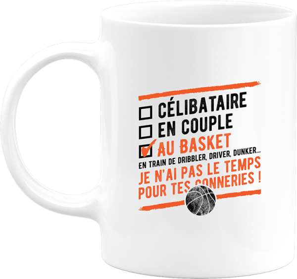 Mug celibataire au basket